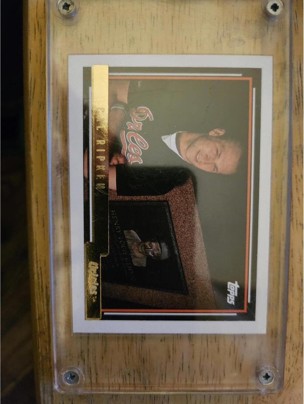 Cal Ripken, Jr. 1992 Topps Gold Pre-Production #40 Sample Card Screwdown Holder